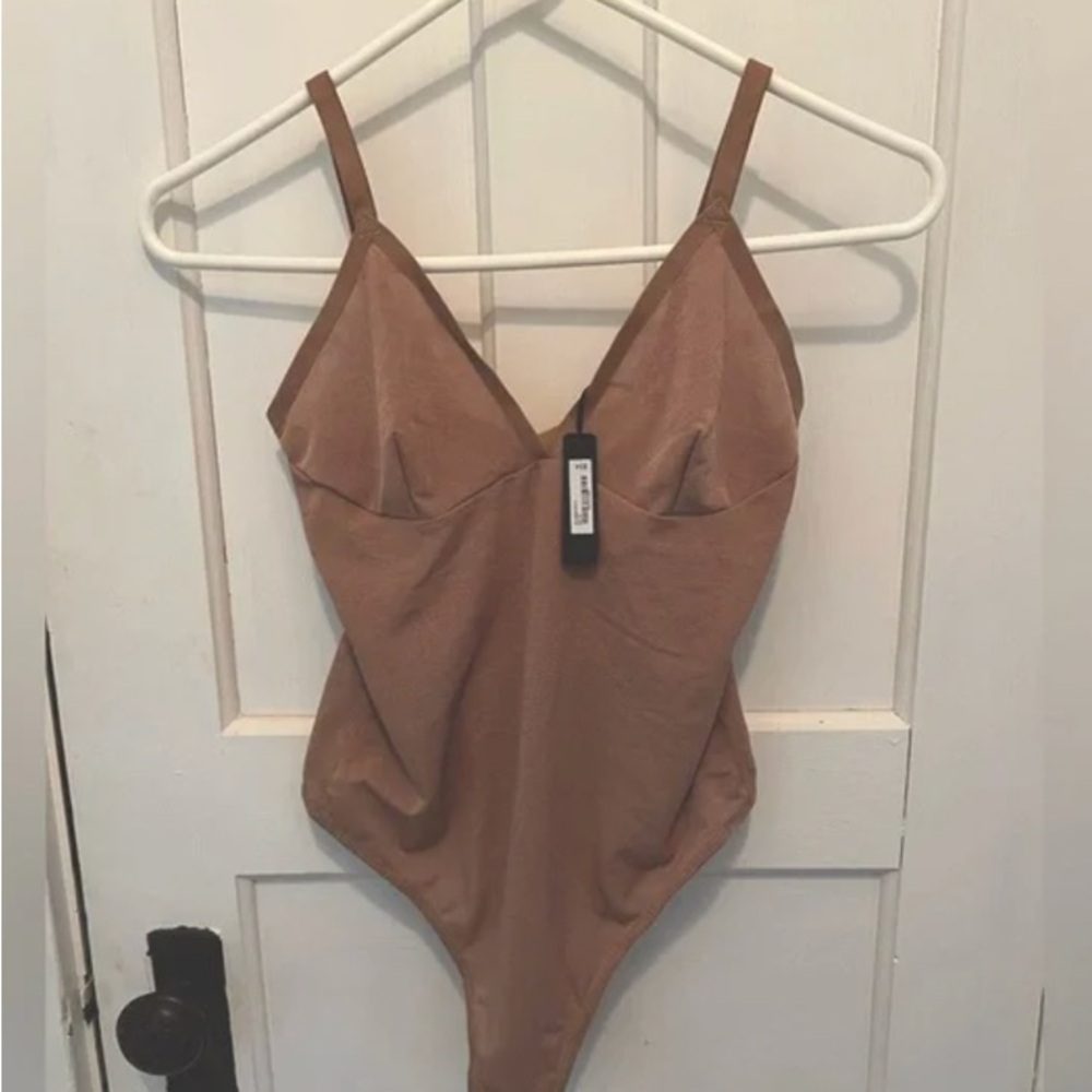 Skims Mesh Brown Bodysuit
